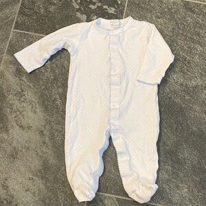 Kissy Kissy White Dot-Print Footed One-Piece